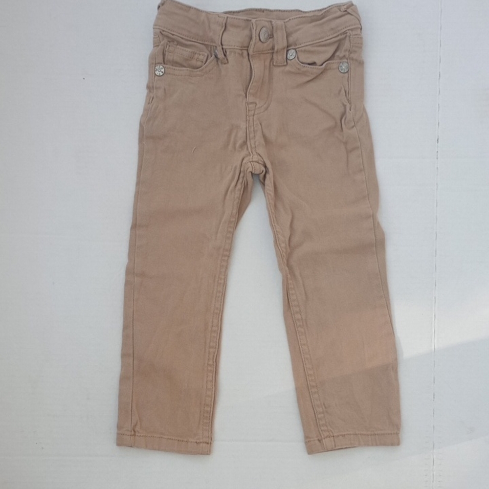 Boys Size 4 True Religion Tan Khaki Stretch Casual Jeans Pants